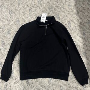 Zara Men's Black Zip-Up Sweater